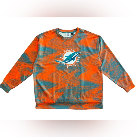 Zubaz Other - Zubaz Miami Dolphins Sweatshirt NFL Football Men's Crew‎ Neck Long Sleeve